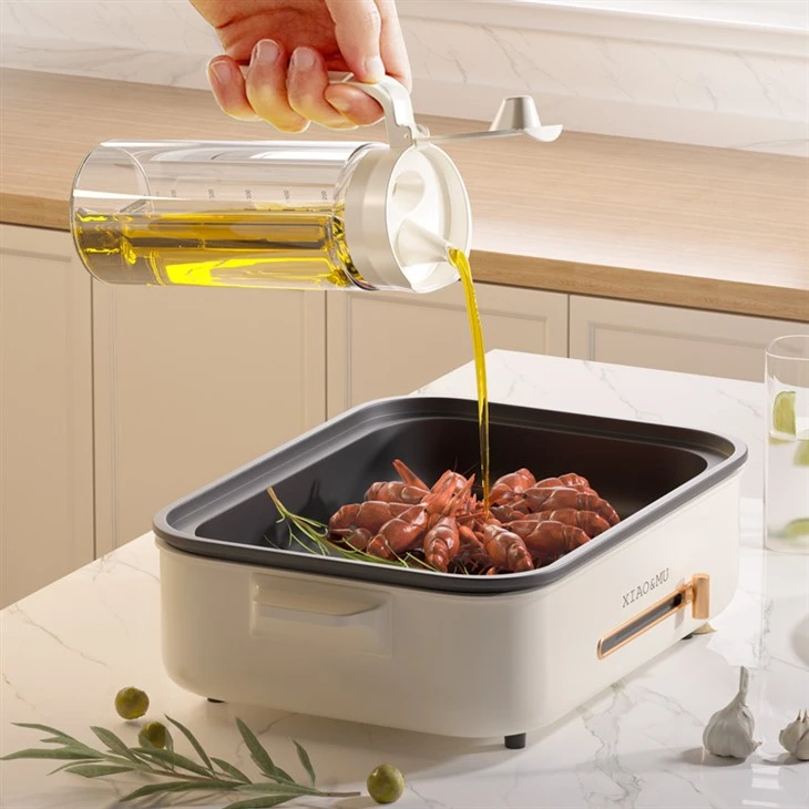 High Borosilicate Cream Design Glass Oil Dispenser