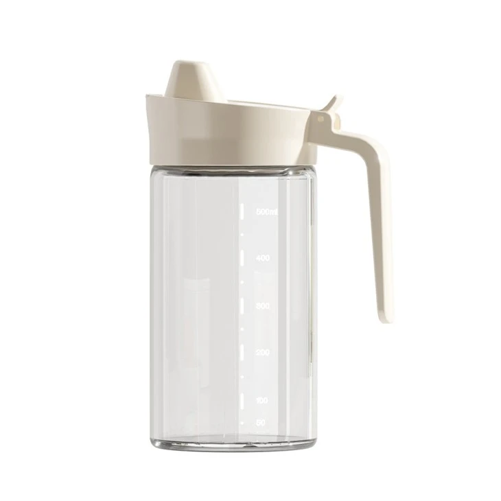 High Borosilicate Cream Design Glass Oil Dispenser